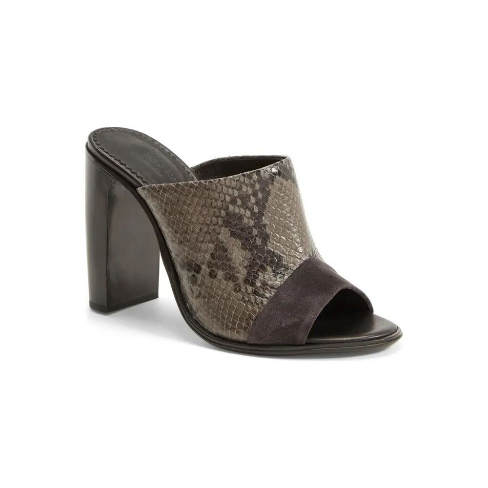 rag & bone Women’s Tristan Python Embossed Leather Mule Sandal size 36.5/ 6.5